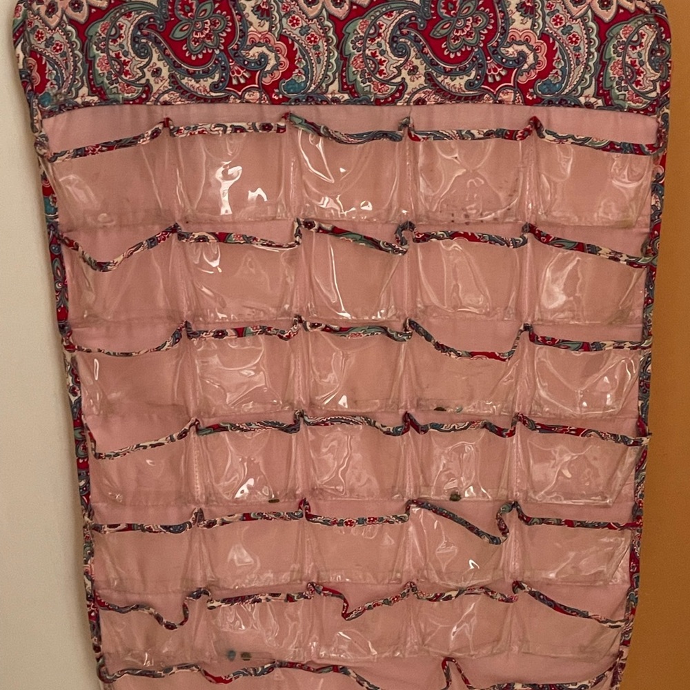 cute pink print organizer